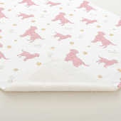 Minimal Pastel pink Labrador Retriever Blanket シェルパブランケット (3/4)
