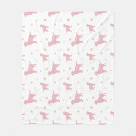 Minimal Pastel pink Labrador Retriever Blanket  フリースブランケット