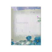 Minimal Pastel purple and blue Daily Planner ノートパッド (回転)