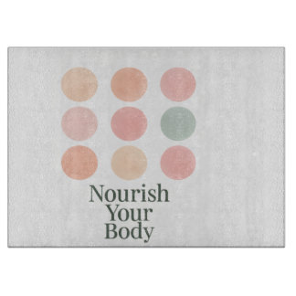 Minimal Pastel Wellness Circles Cutting Board カッティングボード