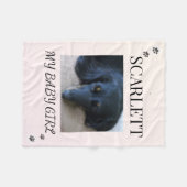 Minimal Paw Print Pet Photo フリースブランケット (正面(横))