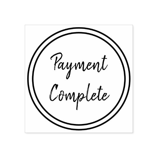 Minimal "Payment Complete"  ラバースタンプ (インプリント)