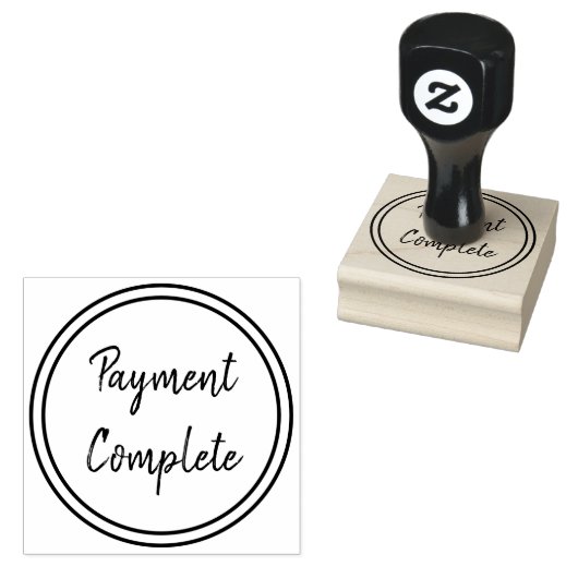 Minimal "Payment Complete"  ラバースタンプ (押印)