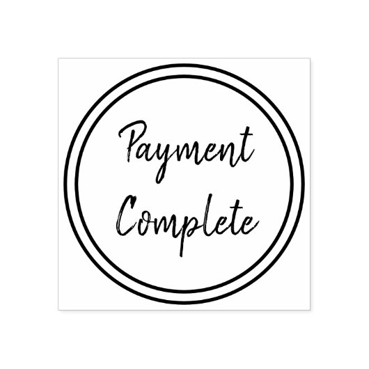 Minimal "Payment Complete"  ラバースタンプ (インプリント)