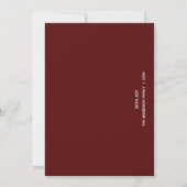 Minimal PEACE | Deep Red Holiday Greeting Card シーズンカード (裏面)