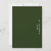 Minimal PEACE | Forest Green Holiday Greeting Card シーズンカード (裏面)