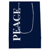 Minimal PEACE | Navy Blue Holiday ミディアムペーパーバッグ (裏面)