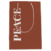 Minimal PEACE | Terracotta Holiday ミディアムペーパーバッグ (正面)