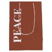 Minimal PEACE | Terracotta Holiday ミディアムペーパーバッグ (裏面)