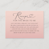 Minimal Peach & Pink Ombre Recipe Card エンクロージャーカード (正面)