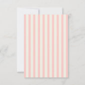 Minimal Peachy Stripes Lemons bridal Shower セーブザデート (裏面)