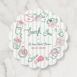 Minimal Perfect Matcha  Bridal Shower Thank You フェイバータグ