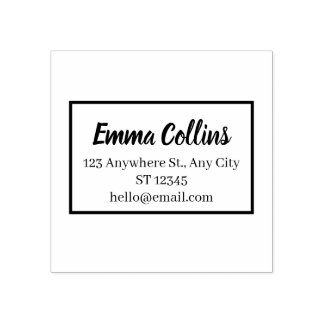 Minimal Personal Address Stamp – Clean Address ラバースタンプ