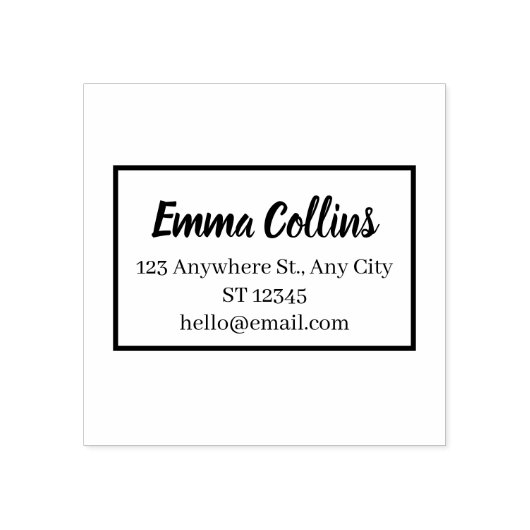 Minimal Personal Address Stamp – Clean Address ラバースタンプ (インプリント)
