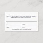 Minimal Personal Trainer Reward Gift Certificate ロイヤリティカード (裏面)