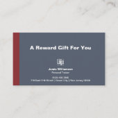 Minimal Personal Trainer Reward Gift Certificate ロイヤリティカード (正面)