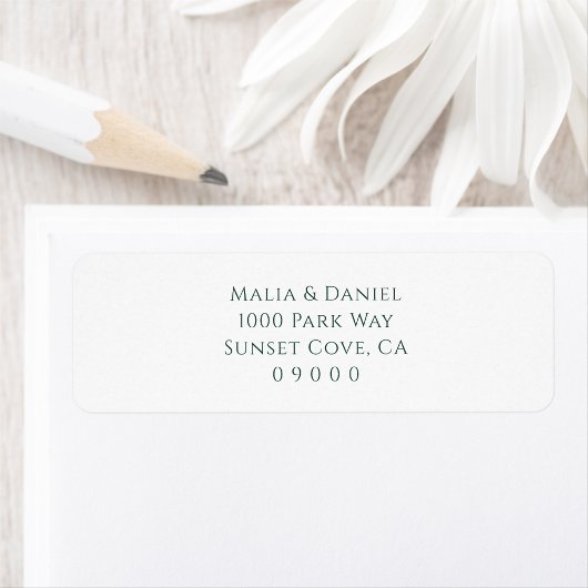 Minimal Personalised Wedding Return Address ラベル