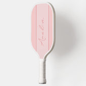 Minimal Personalized Blush Pink ピックルボールラケット (左)