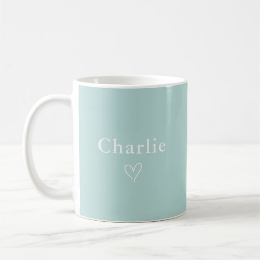 Minimal Personalized Name Mug コーヒーマグカップ (左)
