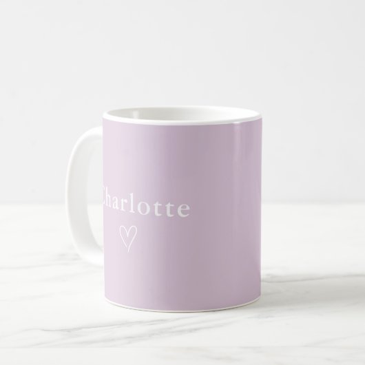 Minimal Personalized Name Mug コーヒーマグカップ (正面左)