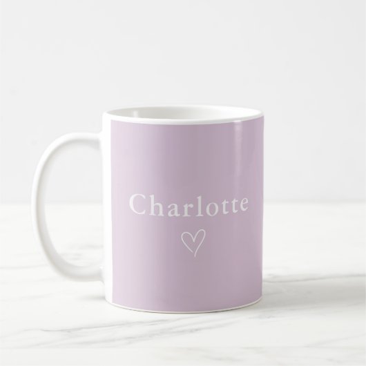 Minimal Personalized Name Mug コーヒーマグカップ (左)
