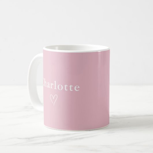 Minimal Personalized Name Mug コーヒーマグカップ (正面左)