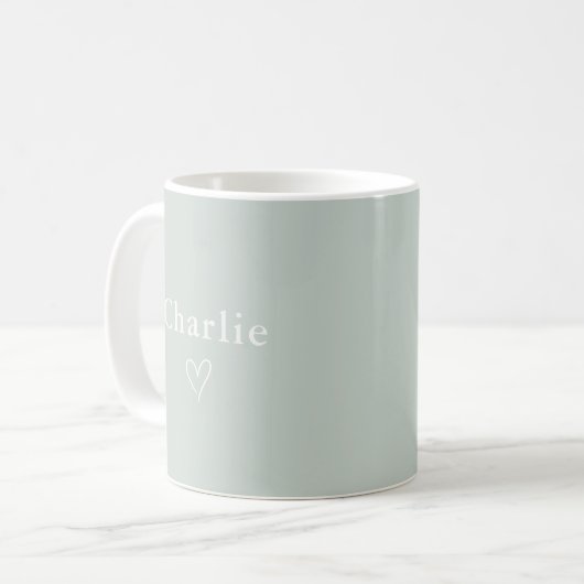 Minimal Personalized Name Mug コーヒーマグカップ (正面左)