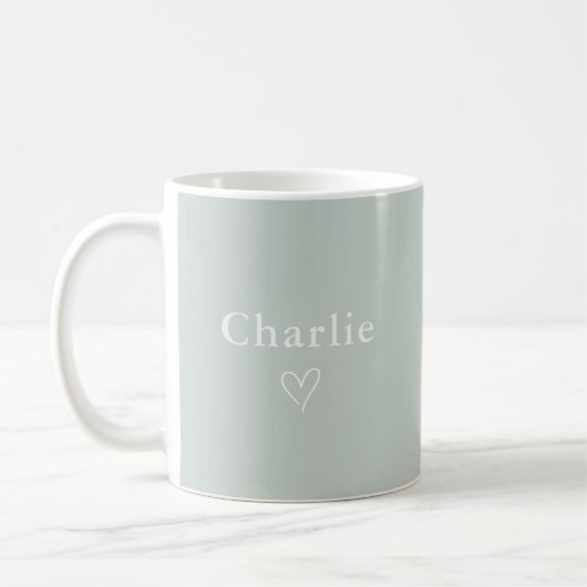 Minimal Personalized Name Mug コーヒーマグカップ (左)