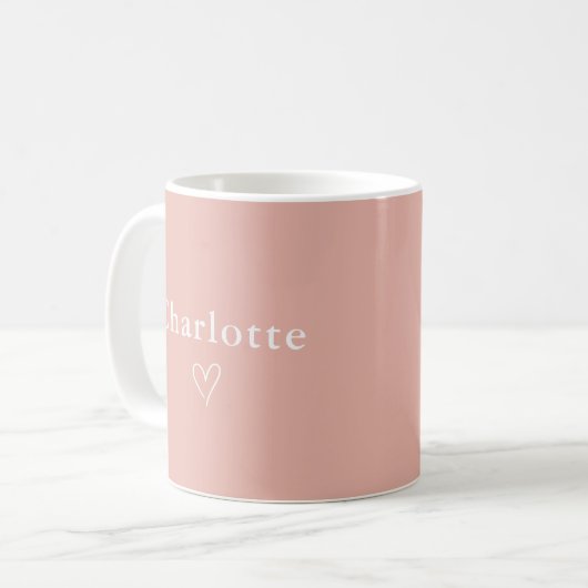 Minimal Personalized Name Mug コーヒーマグカップ (正面左)