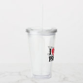 Minimal Personalized Parrot Lover Quote Typography アクリルタンブラー (右)