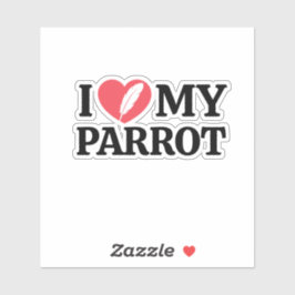 Minimal Personalized Parrot Lover Quote Typography シール