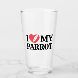 Minimal Personalized Parrot Lover Quote Typography タンブラーグラス