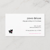 Minimal Pet Silhouette Dog Grooming 予約カード (裏面)