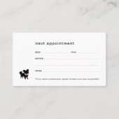 Minimal Pet Silhouette Dog Grooming 予約カード (正面)