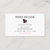 Minimal Pet Silhouette Dog Grooming 予約カード (裏面)