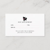 Minimal Pet Silhouette Dog Grooming 予約カード (正面)