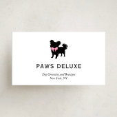 Minimal Pet Silhouette Dog Grooming 名刺