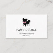 Minimal Pet Silhouette Dog Grooming 名刺 (正面)