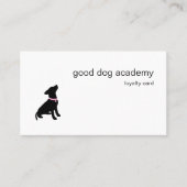 Minimal Pet Silhouette Dog Trainer Reward ロイヤリティカード (正面)