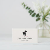 Minimal Pet Silhouette Dog Walker Reward ロイヤリティカード (スタンド正面)