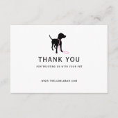 Minimal Pet Silhouette Dog Walking QR Code サンキューカード (正面)