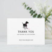 Minimal Pet Silhouette Dog Walking QR Code サンキューカード (スタンド正面)