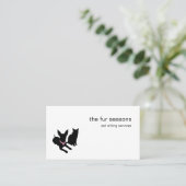 Minimal Pet Silhouette Pet Sitting Dog Cat Logo 名刺 (スタンド正面)