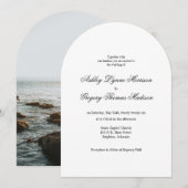 Minimal Photo Arch Shaped Wedding Invitation 招待状 (正面/裏面)