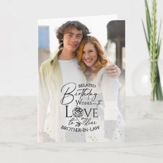 Minimal Photo Birthday Keepsake Brother-in-law カード