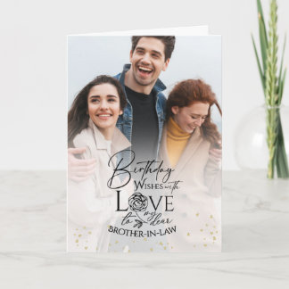 Minimal Photo Birthday Keepsake Brother-in-law カード