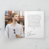 Minimal Photo Birthday Keepsake Brother-in-law カード (内部)