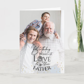 Minimal Photo Birthday Keepsake Father カード