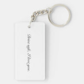 Minimal Photo Drive Safe I Love You キーホルダー (裏面)