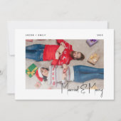Minimal Photo Married and Merry Black Script シーズンカード (正面)